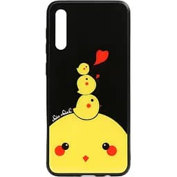 Чохол-накладка Toto Cartoon Print Glass Case Samsung Galaxy A70 Chicken Chick