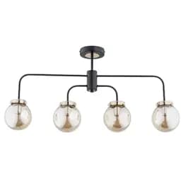 Люстра стельова лофт ALFA Linio Black Kula 25504