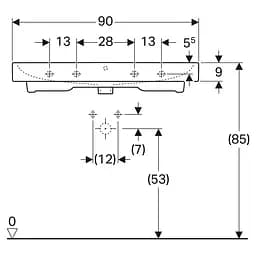 Раковина Geberit iCon 90x49 124060000, Білий - мініатюра 3