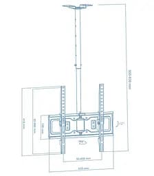 Кронштейн Walfix CM-41B (VESA400х400) - мініатюра 2