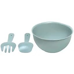 Набір для салату Stars Plast миска та ложки 3 л сірий (94213/сір)