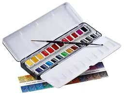 Набір акварельних фарб Sennelier L'Aquarelle, 24 кольори, метал + 1 пензлик - мініатюра 4