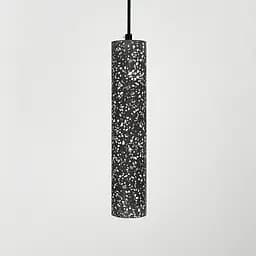 Підвіс Terrazzo Cylinder Long із сірим бетонним плафоном 30х6 см Line.F MJ 163-60*300 BK - мініатюра 5
