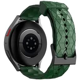 Ремінець для Samsung Galaxy Watch 6 40mm 6 44mm - темно-зелений ширина кріплення 20мм силікон Watchbands Crag (W50-2WB79245715)