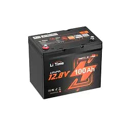 Аккумуляторная батарея литий-железо-фосфатная с Bluetooth 12.8В 100А*ч LiFePO4 LiTime Group24 L12V100-100-GROUP24-BT-4-A70 (44-00513)