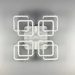 Люстра в матовом белом корпусе с прозрачным акрилом Line.F A 2517/4+4 XS WH