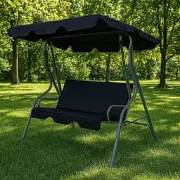 Гойдалка Leobro з подушками на 3 особи Relax Black