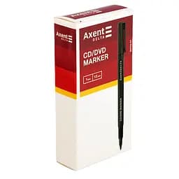Набір маркерів Axent D2703 CD/DVD 1.0 мм 12 шт. чорний (D2703-01) - мініатюра 2