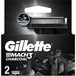 Сменные кассеты для бритья Gillette Mach 3 Charcoal 2 шт.