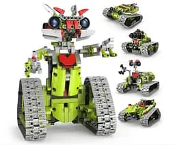 Конструктор робот программируемый STEM-робот 5 в 1 Robots Variable Warrior с пультом и приложением робот-трансформер для детей на радиоуправлении, 705 деталей