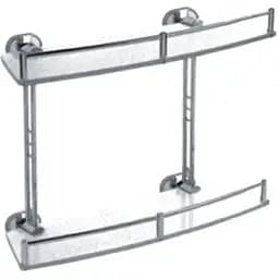 Полка стеклянная двухъярусная Haiba HB1920-2 HB0485, Хром