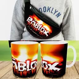 Подарочный набор :Сумка-бананка+ Кружка Роблокс "Roblox", детский,для мальчика (00200)