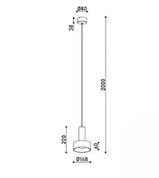 Світильник підвісний KLOODI DECO PE-LORA148 GU10 WH - мініатюра 3