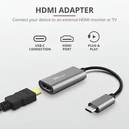 Адаптер Trust Dalyx USB-C > HDMI, 0.2м, Алюміній, чорний teh0018506 - мініатюра 10