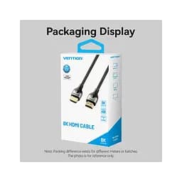 Кабель мультимедійний HDMI M to HDMI M 1.5m 8K ultra thin cotton braided green Vention (ALOGG) - мініатюра 9