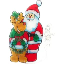 Новогодняя LED декорация Devilon Дед Мороз и Олень 45х23.5 см (640157)