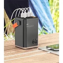 Повербанк O2 Project YT-2030 великої ємності з швидкою зарядкою Type C 60000 mAh 36W - мініатюра 4