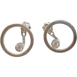 Срібні пуссети Qvaliz з фіанітами. 902-01195