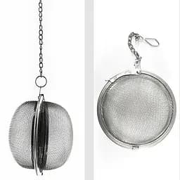 Ситечко заварник сетчатый фильтр для заваривания чая из нержавеющей стали шарик для трав (диаметр 4.5 см), Kitchen Master Серебристый 87627