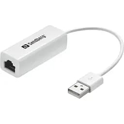 Перехідник Sandberg USB 2.0 Type-A Ethernet RJ45 100Mb Sandberg білий