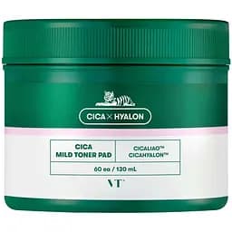 Відлущувальні пади для обличчя VT Cosmetics CICA Mild Toner Pad 60 шт. 130 мл (VTC083)