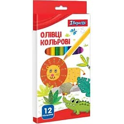 Карандаши цветные 1 Вересня Zoo Land, 12 цветов (290639)