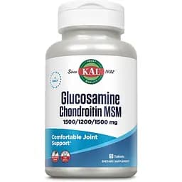 Глюкозамін, хондроїтин і МСМ KAL підтримка суглобів 60 таблеток