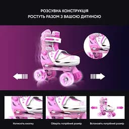 Ролики Neon Combo Skates Розмір 30-33 Рожевий - мініатюра 6