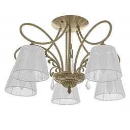 Люстра потолочная Brille с абажуром E27 60W BZ (BKL-487S/5)