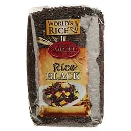 Рис чорний довгозернистий нешліфований World's Rice 500 г