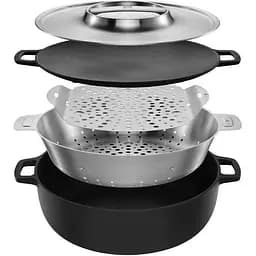 Каструля Fiskars Norden Grill з кришкою 30 см (1066430) - мініатюра 4