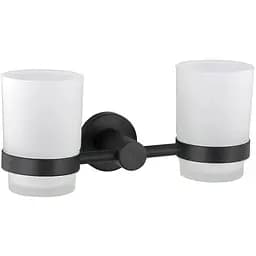 Склянка подвійна Globus Lux BS8428 SUS304 чорний матовий