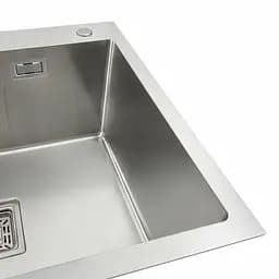 Кухонна мийка Platinum Handmade 60x50 (600x500x230 мм) PVD HSB, Нержавіюча сталь - мініатюра 4