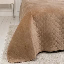 Покрывало ТЕП Velour ромб круглый 240х180 см золотой беж (4-00516_22873)