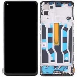 Дисплей Oppo Reno 5 4G чорний, Amoled, оригінал PRC, з рамкою