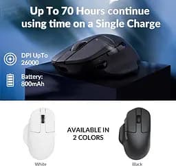 Миша Keychron M7 BT/WL/USB-A/USB-C Black (M7-A1) - мініатюра 3