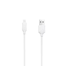 USB Cable Hoco X6 Khaki Lightning White 1m