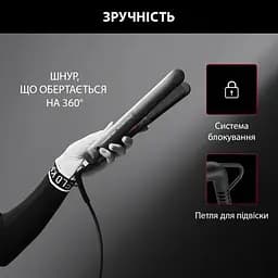 Випрямляч для волосся Rowenta x Karl Lagerfeld Easyliss чорний (SF161LF0) - мініатюра 8