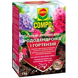 Тверде добриво COMPO для рододендронів і гортензій
