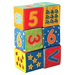 Набор мягких кубиков G-Toys Математика счет 6 шт. 