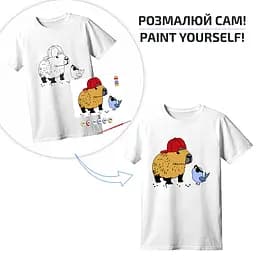 Футболка-розмальовка, Капібара , бавовна 100%, розмір XS, ROSA Talent