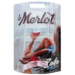 Вино Cotnar Zaka Merlot, красное, полусладкое, 10,5%, 3 л (837439)