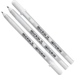 Ручка гелевая Sakura Белая 10 Bold (линия 0.5mm) Gelly Roll Basic