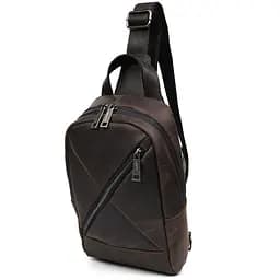 Рюкзак слинг кожаный с карманами TARWA 29х17х8 см sum0028240