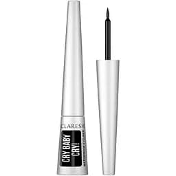 Рідка підводка для очей Claresa Cry Baby Cry!, водостійка, тверда кисть, 4 г