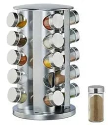 Органайзер набір для спецій Bohmann BH-7862 20 баночок на підставці, що обертається.