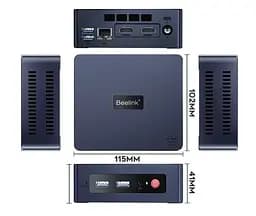 Неттоп MINI S Black Celeron N5095 (4x2.0-2.9 GHz) 8Gb DDR4 2933 MHz SO-DIMM Beelink teh0020014 - мініатюра 2