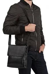 Сумка-месенджер шкіряна Tiding Bag Чорна - мініатюра 1