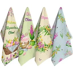 Набор кухонных полотенец LeLit Цветущая Пасха 34х60 см 4 шт. (le2000000306346)