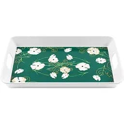 Піднос Guzzini Fusion прямокутний з ручками біло-зелений (28195752)